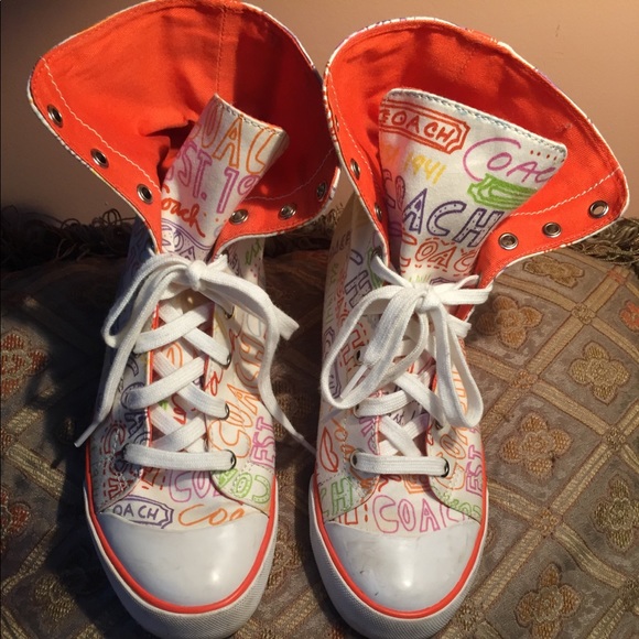 Coach Shoes - Coach high-top sneakers converse style